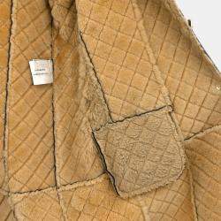 Pre Owned Chanel Single Breasted Coat Brown 04A M