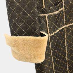 Pre Owned Chanel Single Breasted Coat Brown 04A M