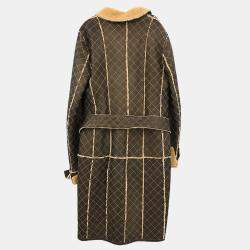 Pre Owned Chanel Single Breasted Coat Brown 04A M