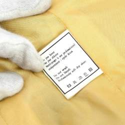 مملوكة مسبقًا جاكيت شانيل بزر واحد أصفر 94A مقاس 42