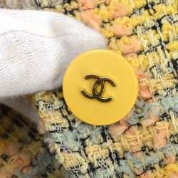 مملوكة مسبقًا جاكيت شانيل بزر واحد أصفر 94A مقاس 42