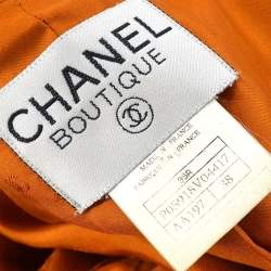 مملوكة مسبقًا Chanel Setup Suit Jacket Skirt Orange 95A #38