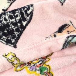 مملوكة مسبقًا Chanel #38 Bathrobe Style Icon Coat Gown Pink Black 100% Cotton