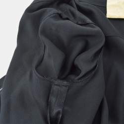 مملوكة مسبقًا قميص شانيلا بلوزة سوداء 94A مقاس 40