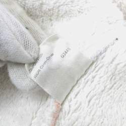 Pre Owned كارديجان شانيل طراز كبير فتح أمامي أكمام طويلة زهري #38