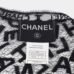 Pre Owned Chanel Lace Cardigan Black 98A #40