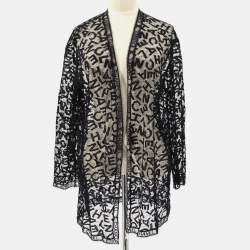 Pre Owned Chanel Lace Cardigan Black 98A #40