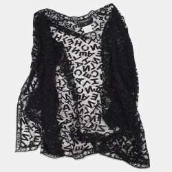 Pre Owned Chanel Lace Cardigan Black 98A #40