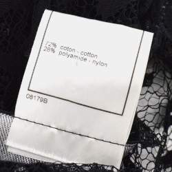 Pre Owned Chanel Lace Cardigan Black 98A #40
