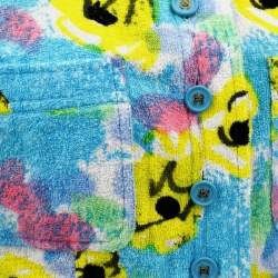 Pre Owned سترة بلا أكمام وتنورة جاكيت شانيل أزرق 97P مقاس 40