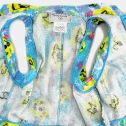 Pre Owned سترة بلا أكمام وتنورة جاكيت شانيل أزرق 97P مقاس 40