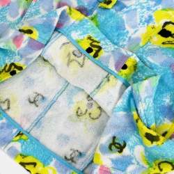 Pre Owned سترة بلا أكمام وتنورة جاكيت شانيل أزرق 97P مقاس 40