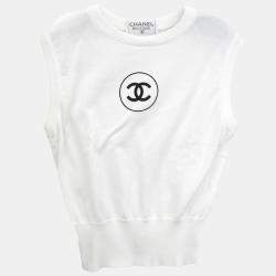 Pre Owned Chanel Sleeveless Tank Top White #38
