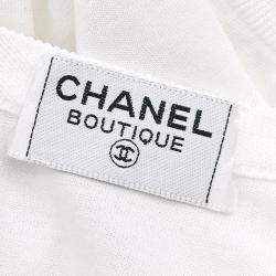 Pre Owned Chanel Sleeveless Tank Top White #38