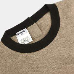 مملوكة مسبقًا Chanel Ensemble Cardigan Short Sleeve Top Beige 96A #36