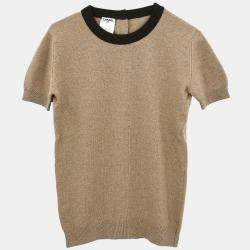 مملوكة مسبقًا Chanel Ensemble Cardigan Short Sleeve Top Beige 96A #36