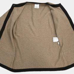 مملوكة مسبقًا Chanel Ensemble Cardigan Short Sleeve Top Beige 96A #36