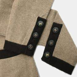 مملوكة مسبقًا Chanel Ensemble Cardigan Short Sleeve Top Beige 96A #36