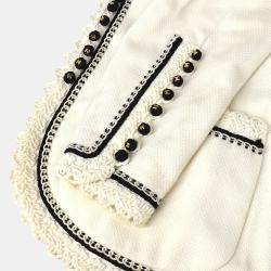 Pre Owned Chanel Collarless Jacket White F 36