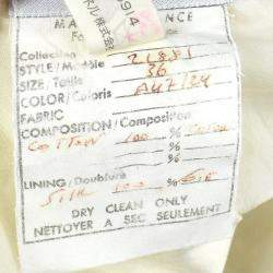 Pre Owned Chanel Collarless Jacket White F 36