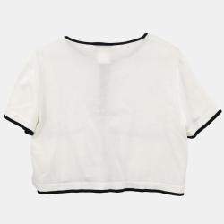 مملوكة مسبقًا كارديغان شانيل أبيض 96C مقاس 42