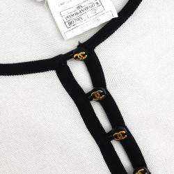 مملوكة مسبقًا كارديغان شانيل أبيض 96C مقاس 42