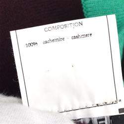 Pre Owned Chanel 95A #40 Ensemble Cardigan Top Brown Green Cashmere