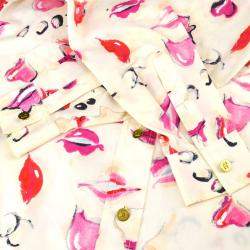 مملوكة مسبقًا Chanel Lips Blouse Shirt White F 38