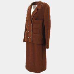 مملوكة مسبقًا Chanel Setup Suit Jacket Skirt Brown 98A F 38