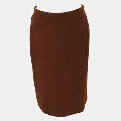 مملوكة مسبقًا Chanel Setup Suit Jacket Skirt Brown 98A F 38