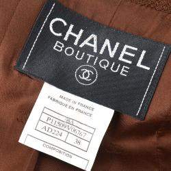 مملوكة مسبقًا Chanel Setup Suit Jacket Skirt Brown 98A F 38