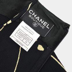 Pre Owned Chanel 98P Cc Sleeveless Dress Skirt Black  F 36