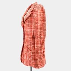 Pre Owned Chanel 97P #40 Tweed Long Sleeve Jacket Red