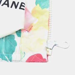 مملوكة مسبقًا قميص شانيل 03272 بدون أكمام بسحاب بنمط الأزهار أبيض وردي رقم 38