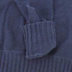 مملوكة مسبقًا توب شانيل P44570K04639 #34 كم طويل ياقة مستديرة نيلي