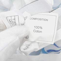 Pre Owned قميص شانيل سبورتس لاين بأكمام قصيرة بلوزة توب أبيض IT مقاس 40