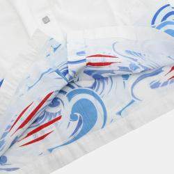 Pre Owned قميص شانيل سبورتس لاين بأكمام قصيرة بلوزة توب أبيض IT مقاس 40