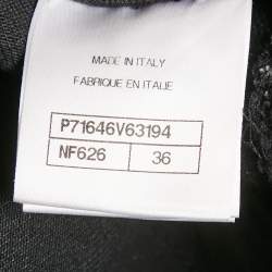 Pre Owned Chanel Black Denim Sheer Overlay Wide Leg Jeans S/Waist 24"