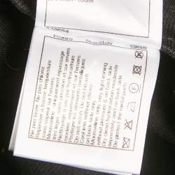 Pre Owned Chanel Black Denim Sheer Overlay Wide Leg Jeans S/Waist 24"