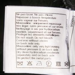 Pre Owned Chanel Black Denim Sheer Overlay Wide Leg Jeans S/Waist 24"