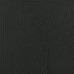 مملوكة مسبقًا بنطلون شانيل ليغينغ مضلع بحافة مزخرفة لون أسود مقاس وسط (ميديم)