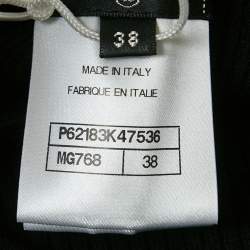 مملوكة مسبقًا بنطلون شانيل ليغينغ مضلع بحافة مزخرفة لون أسود مقاس وسط (ميديم)