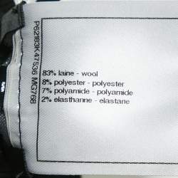 مملوكة مسبقًا بنطلون شانيل ليغينغ مضلع بحافة مزخرفة لون أسود مقاس وسط (ميديم)