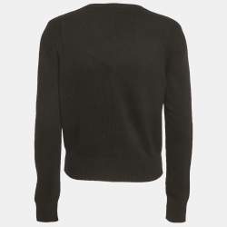 Pre Owned سويتر شانيل كشمير تريكو مزخرف أسود مقاس متوسط (ميديم)