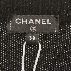 Pre Owned سويتر شانيل كشمير تريكو مزخرف أسود مقاس متوسط (ميديم)