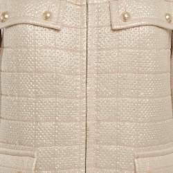 Pre Owned جاكيت شانيل لوريكس وردي بسحاب صغير