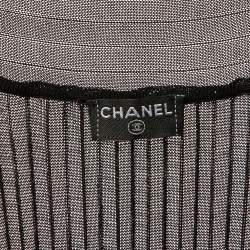 مملوكة مسبقًا فستان شانيل شبكي أسود بطبقات قصير ميني ميديوم