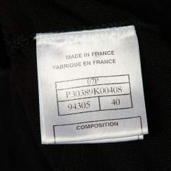 مملوكة مسبقًا فستان شانيل شبكي أسود بطبقات قصير ميني ميديوم