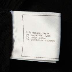 مملوكة مسبقًا فستان شانيل شبكي أسود بطبقات قصير ميني ميديوم