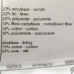 Pre Owned جاكيت شانيل بأكمام قصيرة تويد متعدد الألوان مقاس وسط (ميديم)